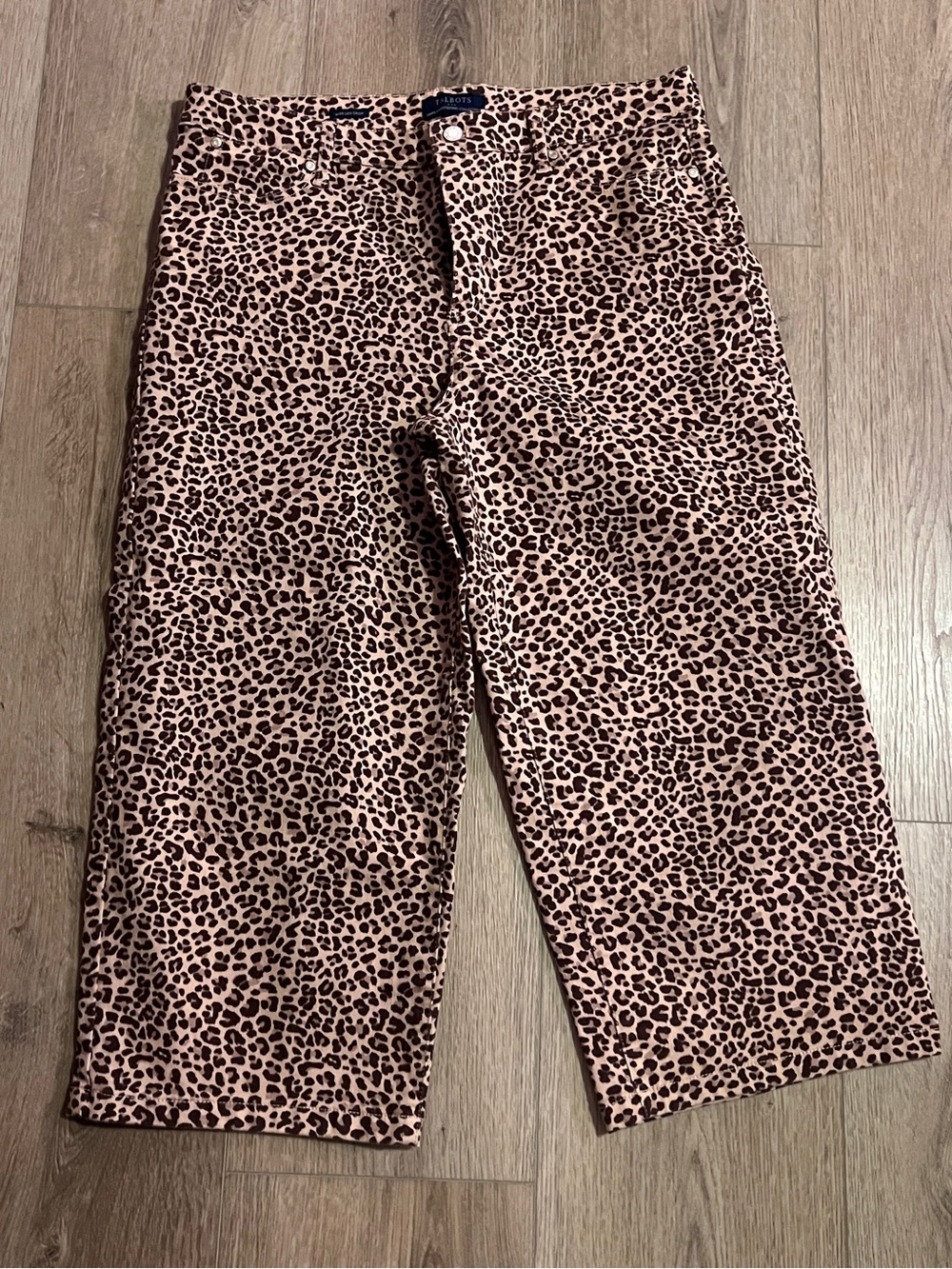 Talbots Leopard Print Wide Leg Crop